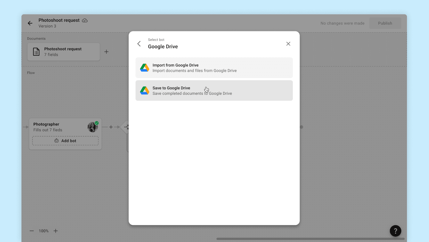 Various bot variants for Google Drive