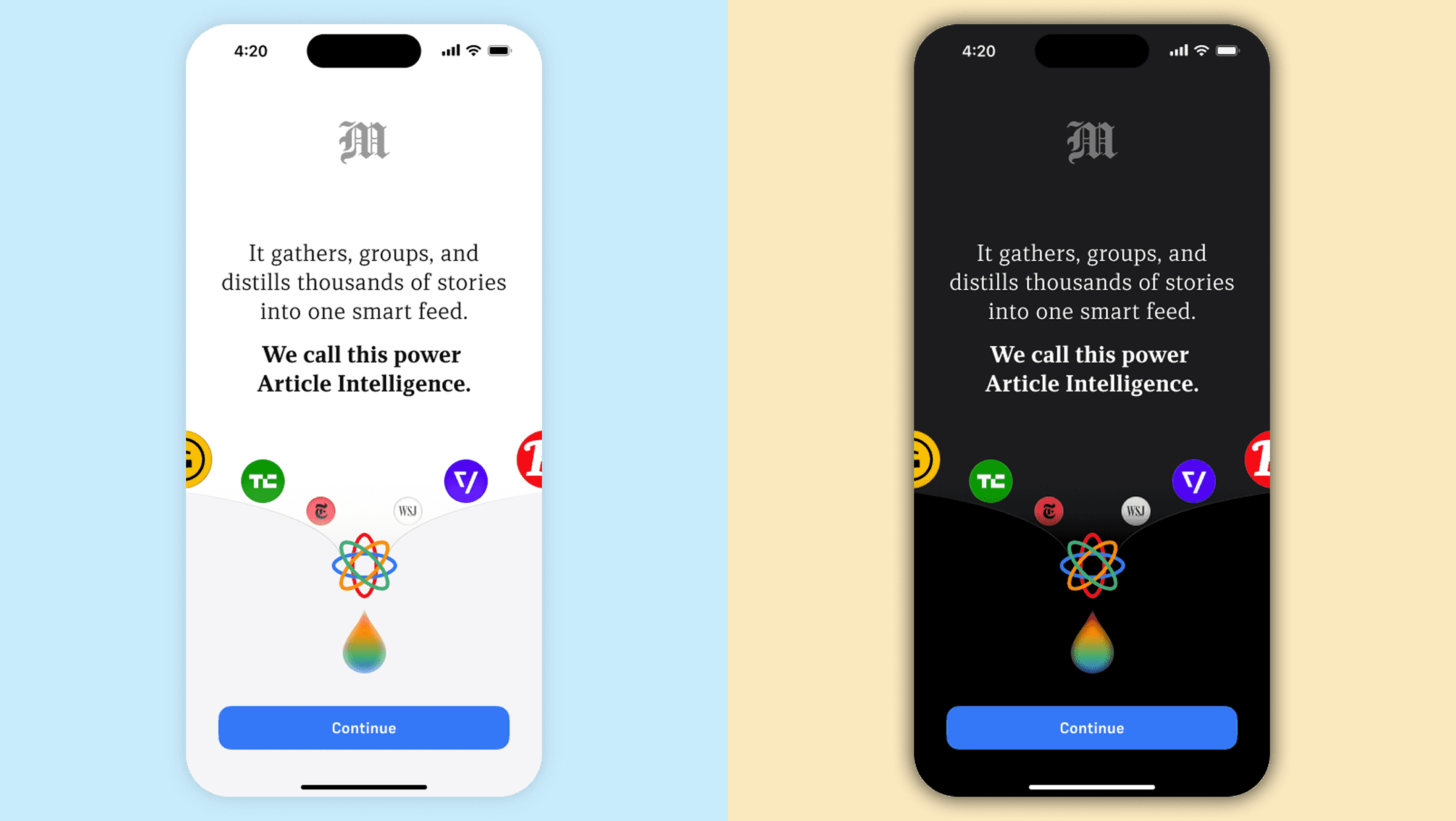Article Intelligence screen highlighting smart summarization